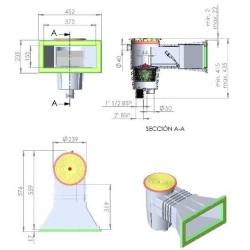 Skimmer μπετού μεγάλου ανοίγματος στρογγυλό καπάκι 15LT Astralpool