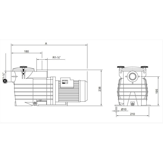 Αντλία πισίνας Ondina OK 71 0,75hp 11,9m3/h μονοφασική