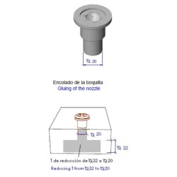 Στόμιο φυσητήρα (αλατιέρα) Φ20/Φ32