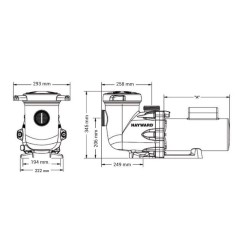 Tristar αντλία πισίνας hayward 1hp 18.5m3/h 220V