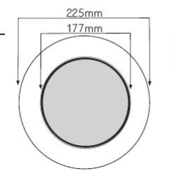 Led flat inox 316 λευκο φωτιστικό πισίνας 25W - 378led - 1900lm