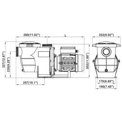 Splash αντλία ανακυκλοφορίας πισίνας 0,75hp 220V Φ50mm