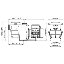 Splash αντλία ανακυκλοφορίας πισίνας 1hp 220V Φ50mm