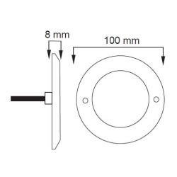 Led φωτιστικό mini λευκό πισίνας 99l/10w/12v Dc