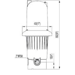 Φίλτρο πισίνας Cartridge πολυαιθυλενίου 34m3/H 2