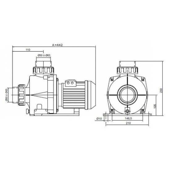 KNG αντλία πισίνας 0,75hp 12m3/h 220V