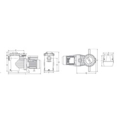 Saci Horizon αντλία πισίνας 1.5 hp, 21m3/h 1 KW 380V