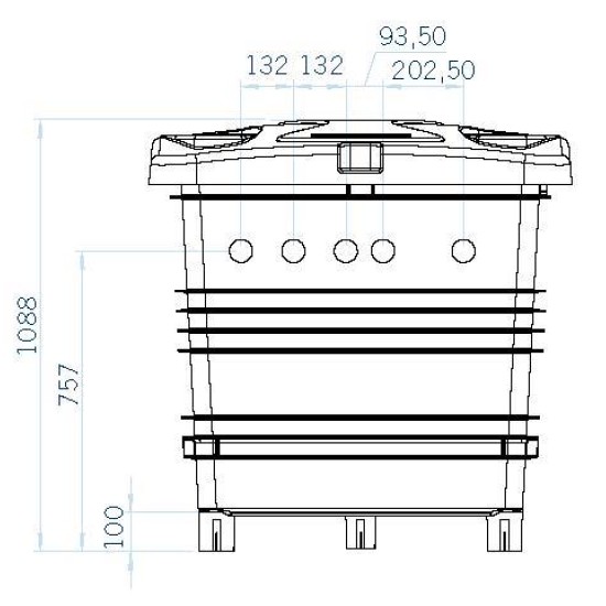 Ramses έτοιμο μηχανοστάσιο πισίνας 1hp Φ560 12m3.