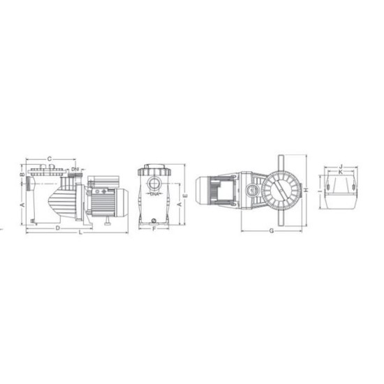 Saci Horizon αντλία πισίνας 1 hp, 18m3/h 0.75 KW 220V II